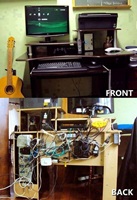 Desktop computer front and back
